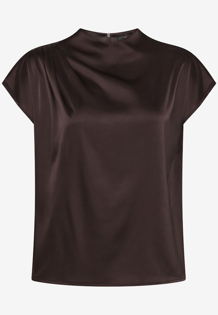 Satin-Bluse mit Kragen Satin-Bluse mit Kragen