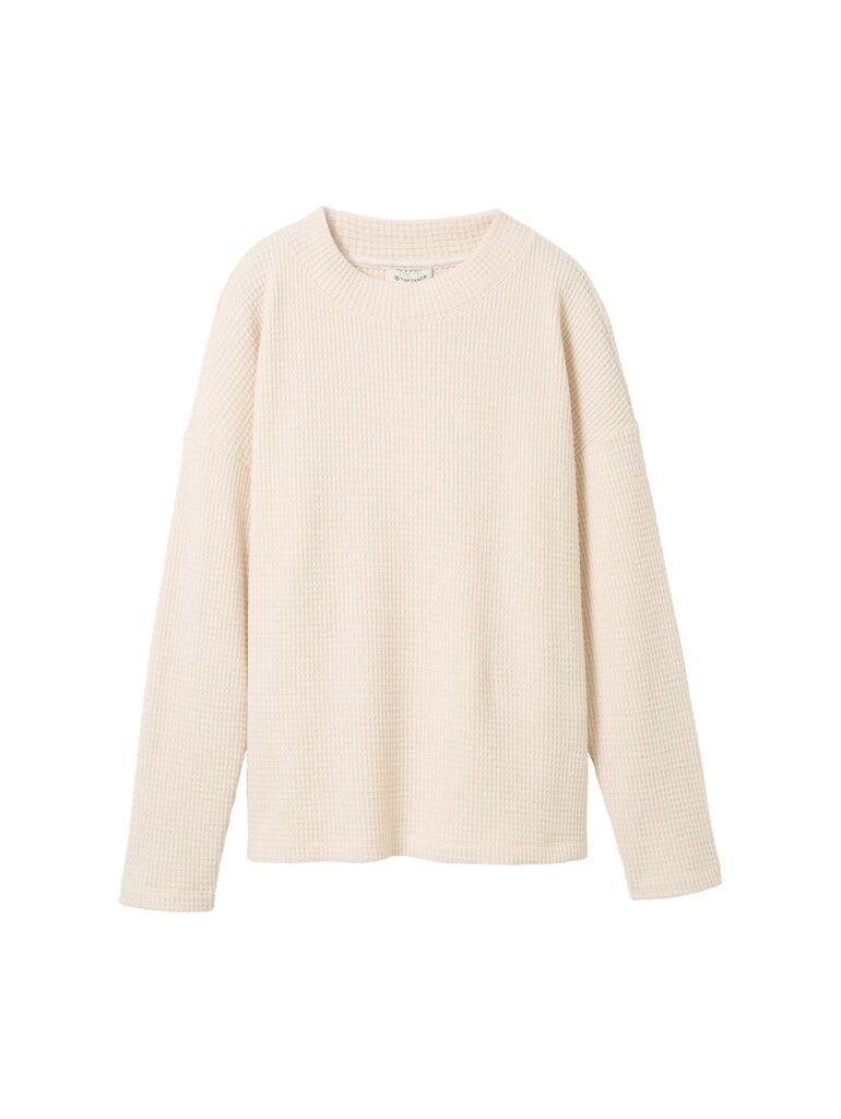 Sweatshirt mit Waffelstruktur Sweatshirt mit Waffelstruktur