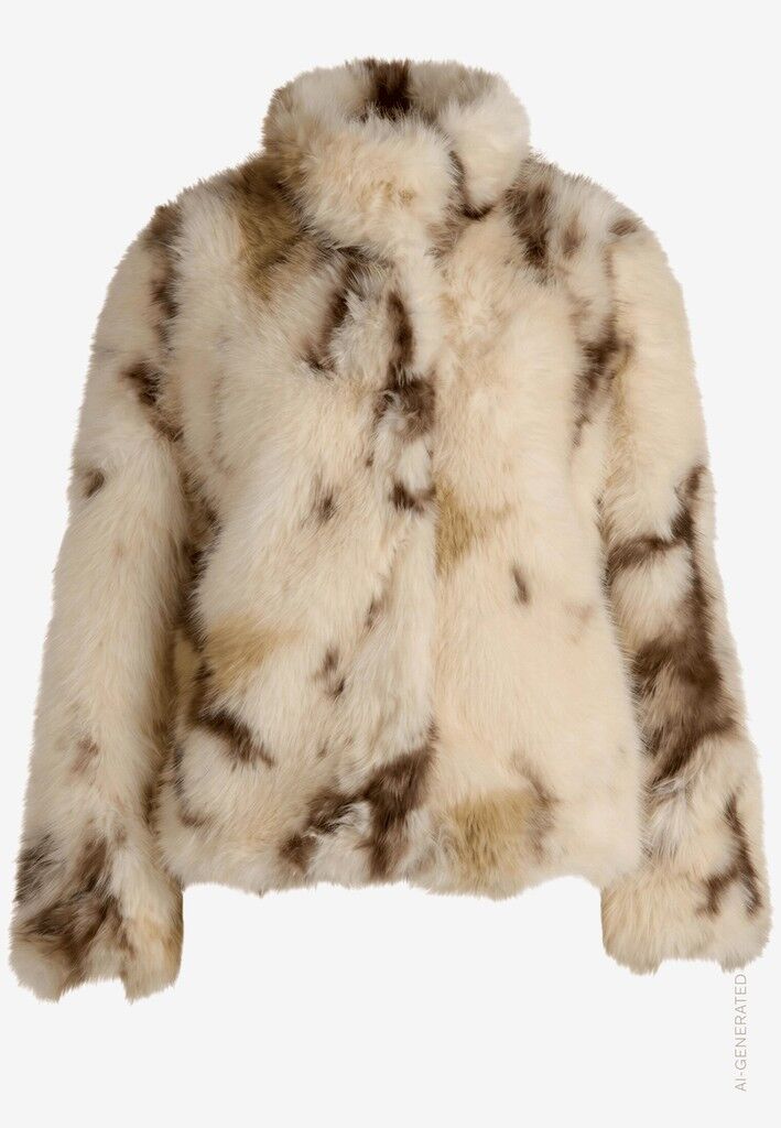 Plüschjacke mit auffälligem Muster