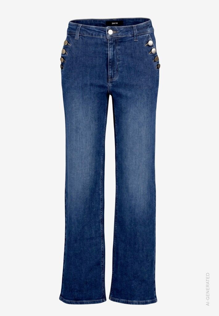 Jeans mit Zierknöpfen