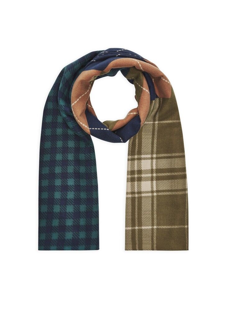 Weicher Schal mit Karo-Mix-Muster Weicher Schal mit Karo-Mix-Muster