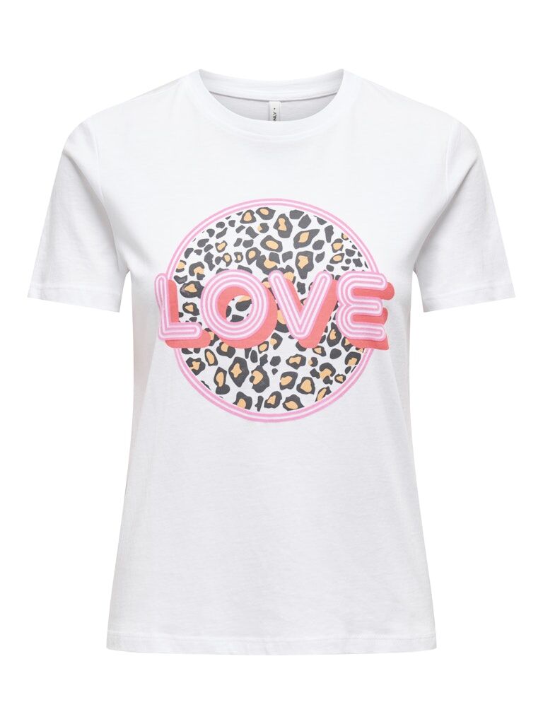 Only T-Shirt mit Love Schriftzug