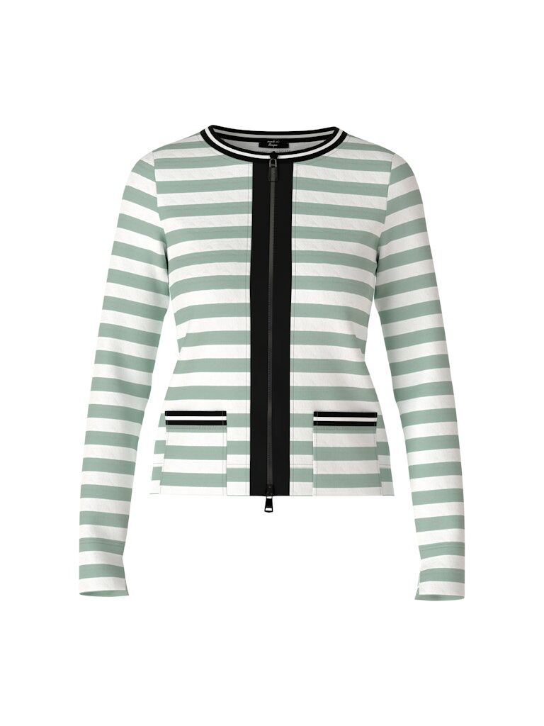 Gestreifte Jacke mit Reißverschluss