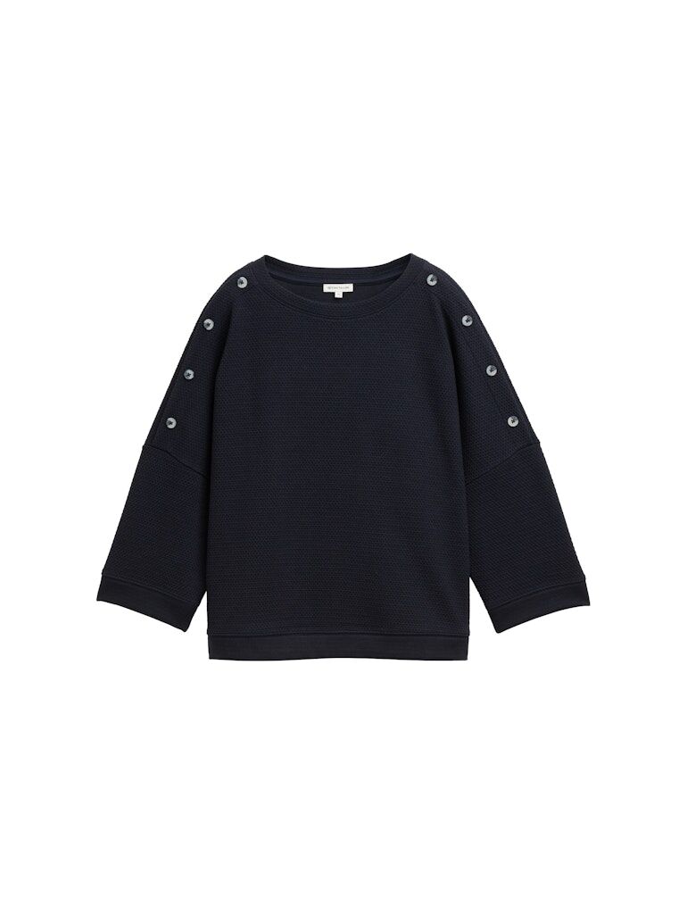 Tom Tailor Sweatshirt mit Knopf-Details Tom Tailor Sweatshirt mit Knopf-Details