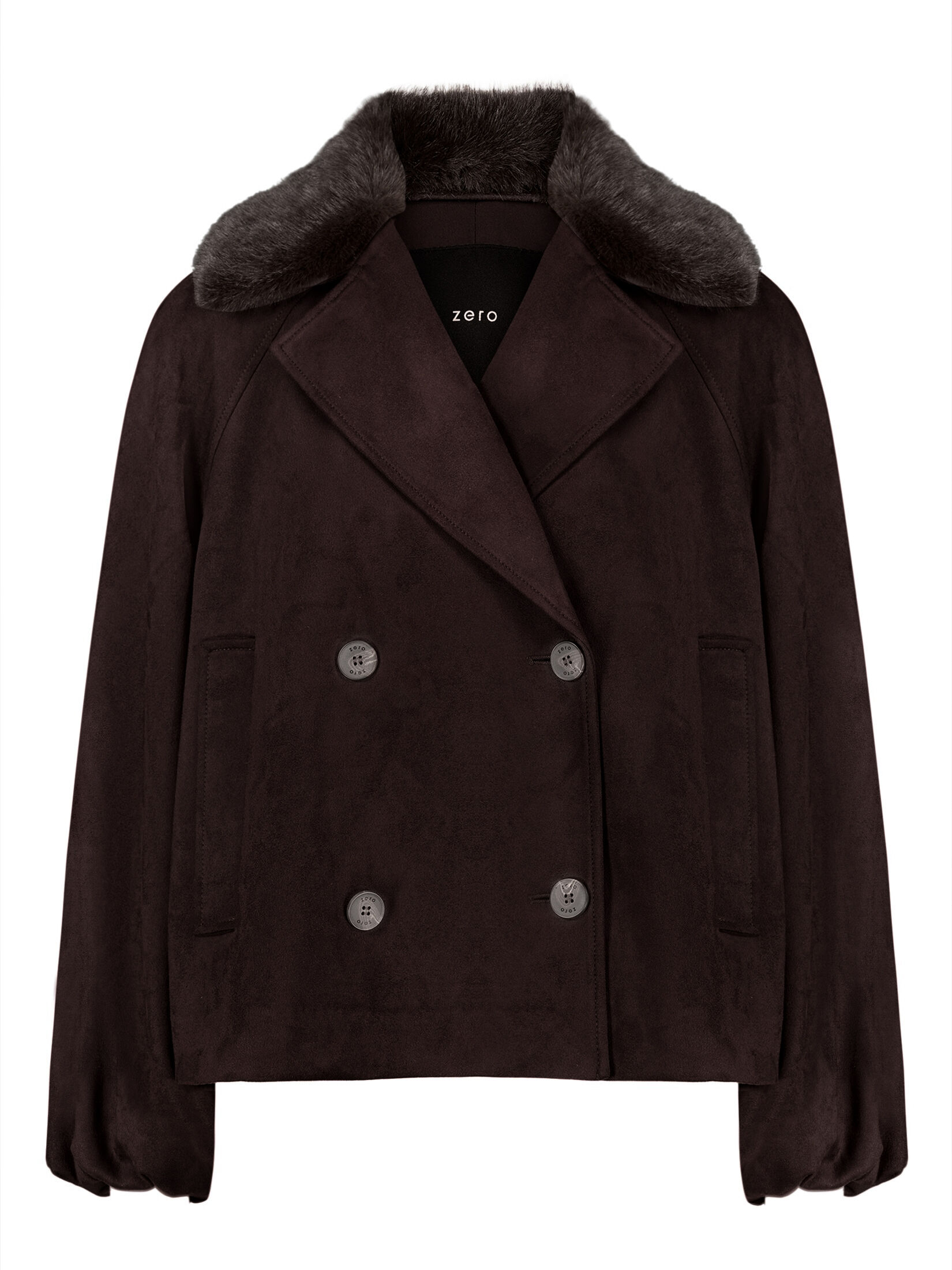 Kurzjacke mit Fellkragen Kurzjacke mit Fellkragen