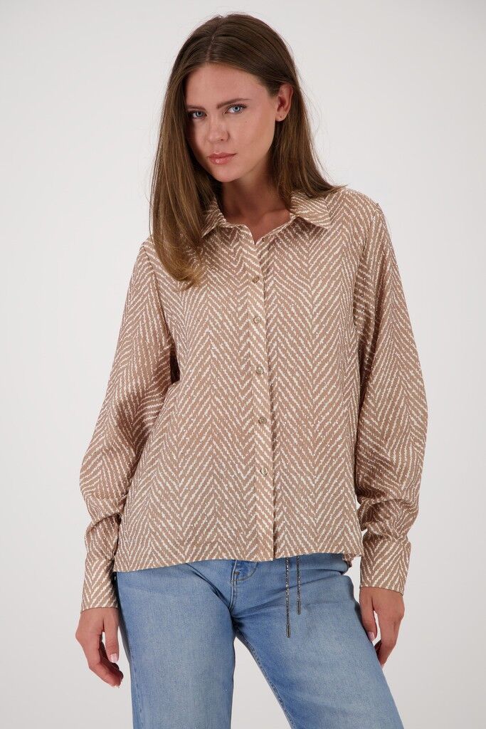 Bluse mit Fischgrat-Muster Bluse mit Fischgrat-Muster