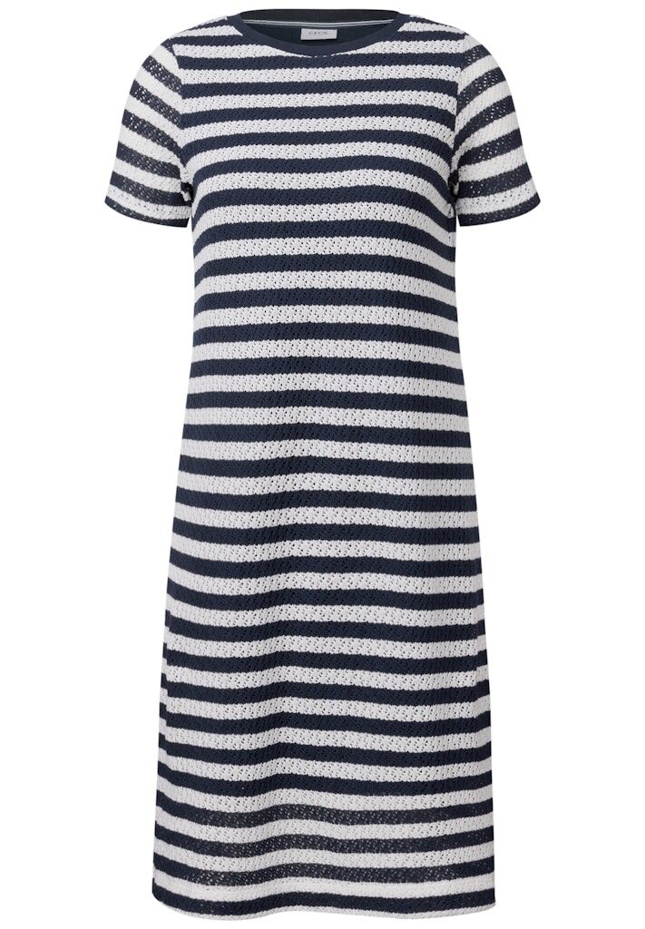 Cecil Gestreiftes Ajour-Kleid