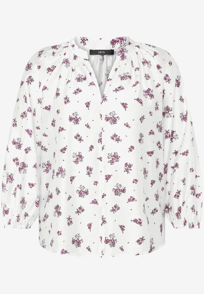 Schlupfbluse mit Blumen