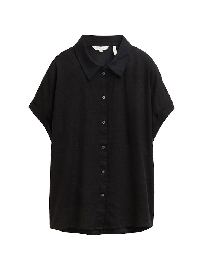 Tom Tailor Loose Fit Bluse mit Leinenanteil