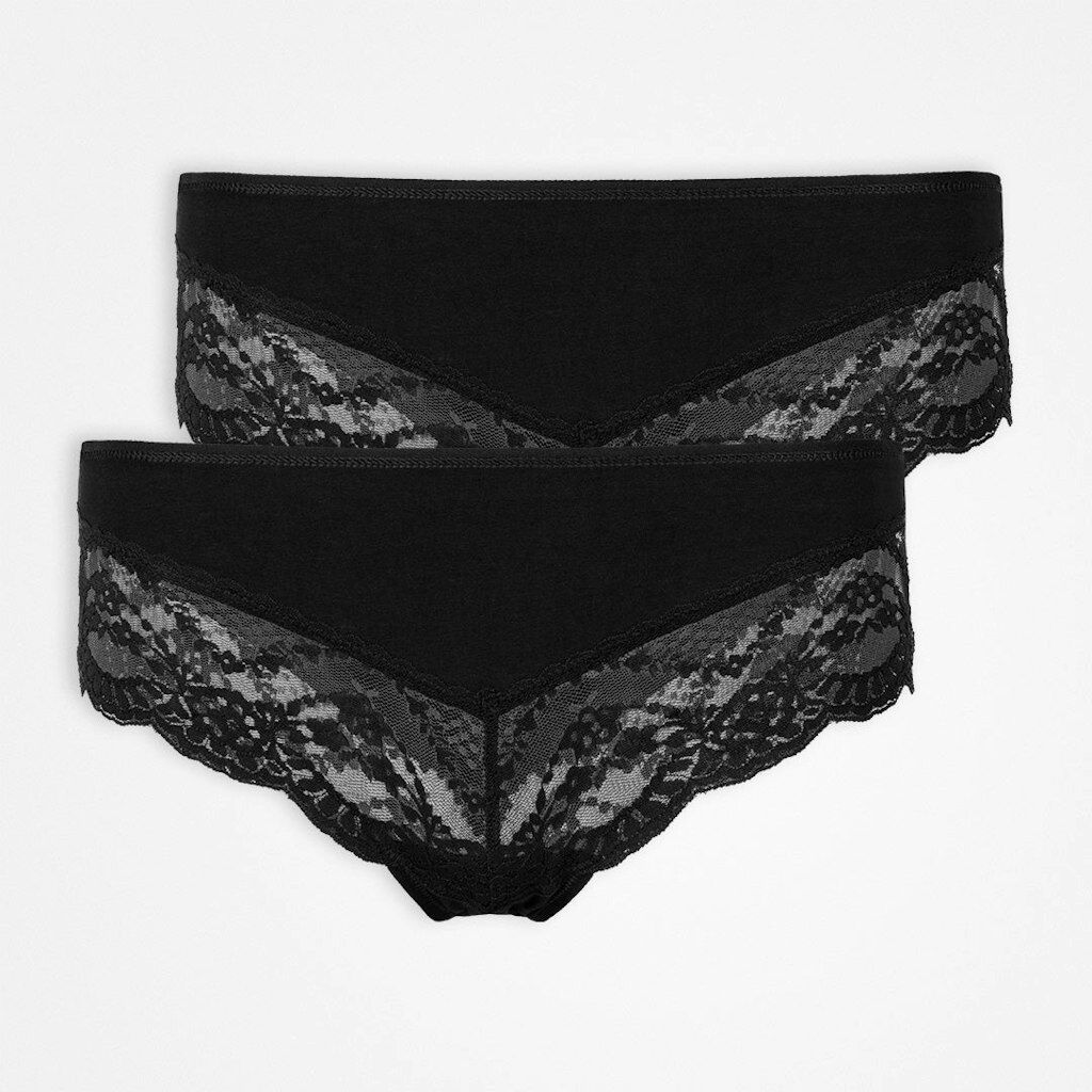 Snocks 2er Set Hipster Panties mit Spitze