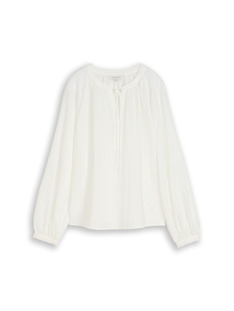 Crinkle Bluse mit Bindeband Crinkle Bluse mit Bindeband