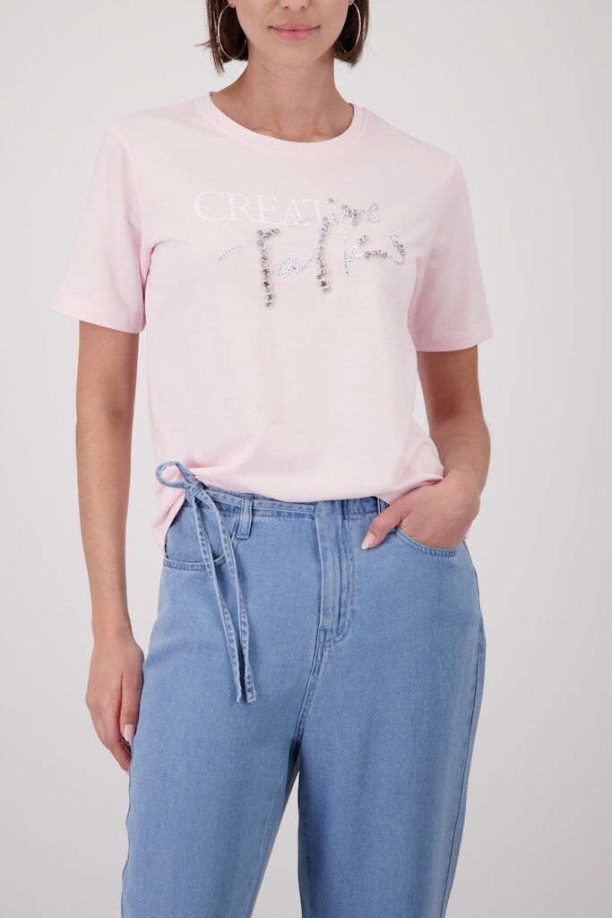 T-Shirt mit Schmuckschrift T-Shirt mit Schmuckschrift