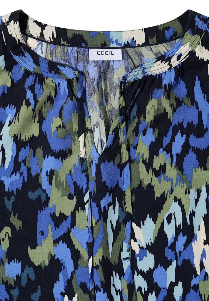 Bluse mit Turn-Up und Print Bluse mit Turn-Up und Print