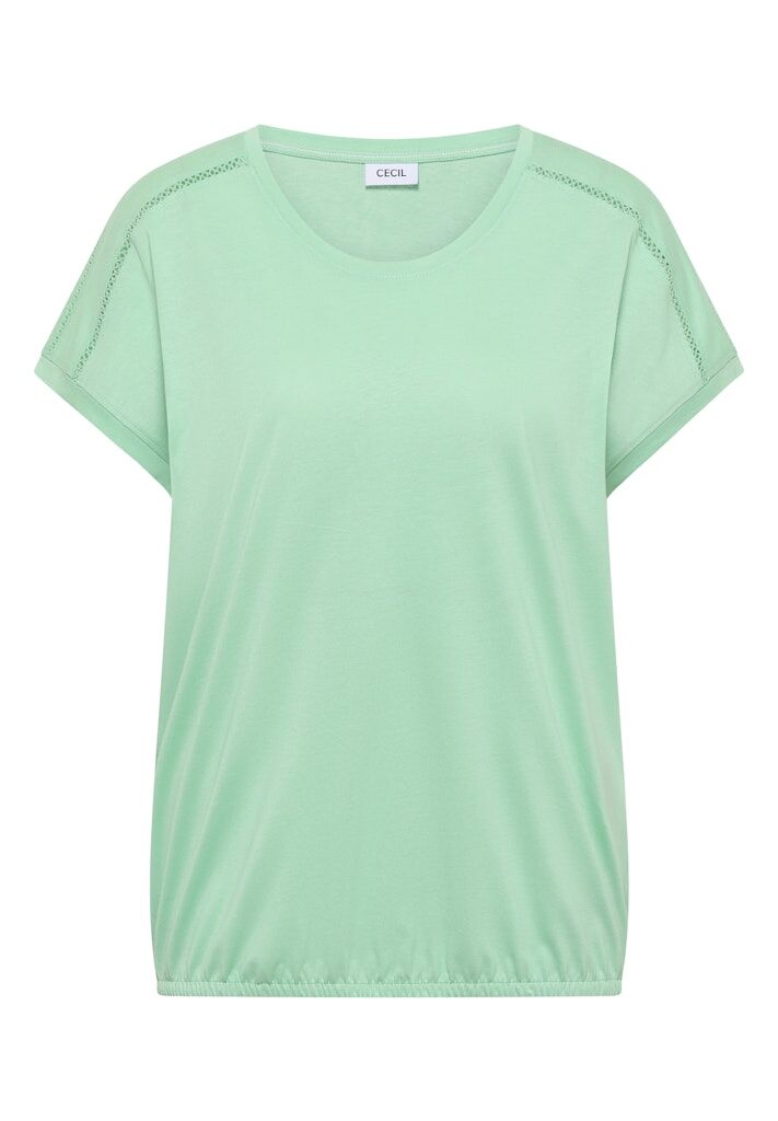 T-Shirt mit Spitzendetail