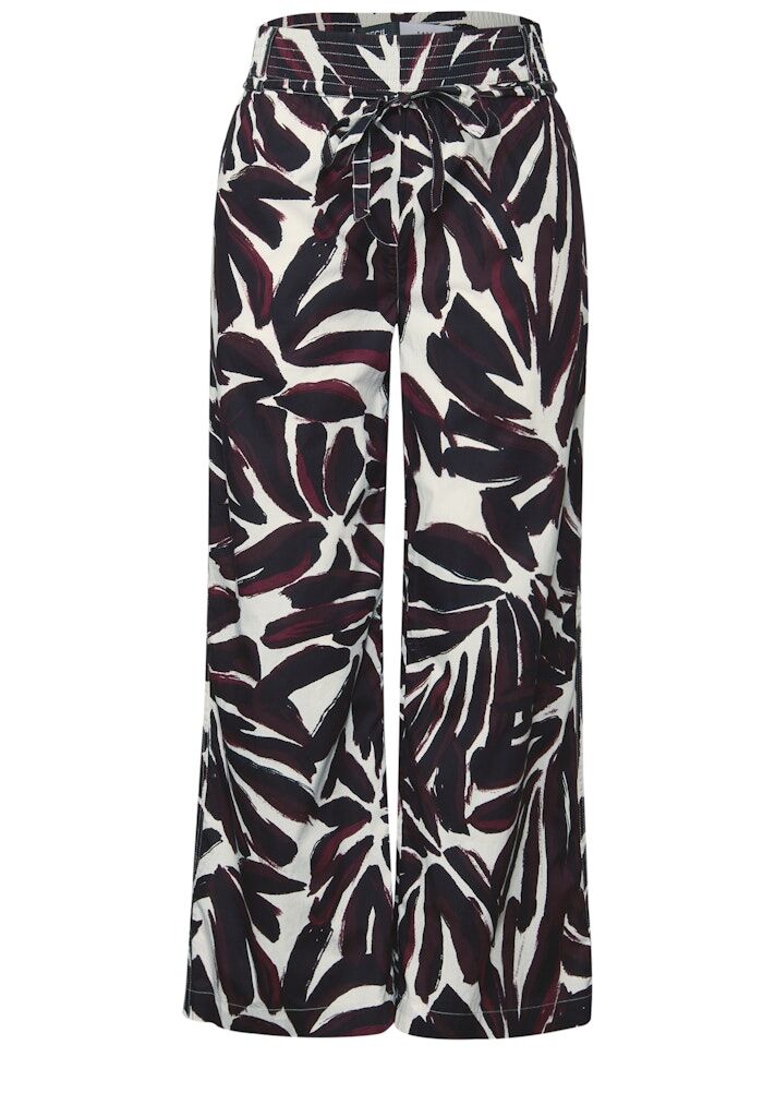 Gemusterte Wide Leg Hose Gemusterte Wide Leg Hose