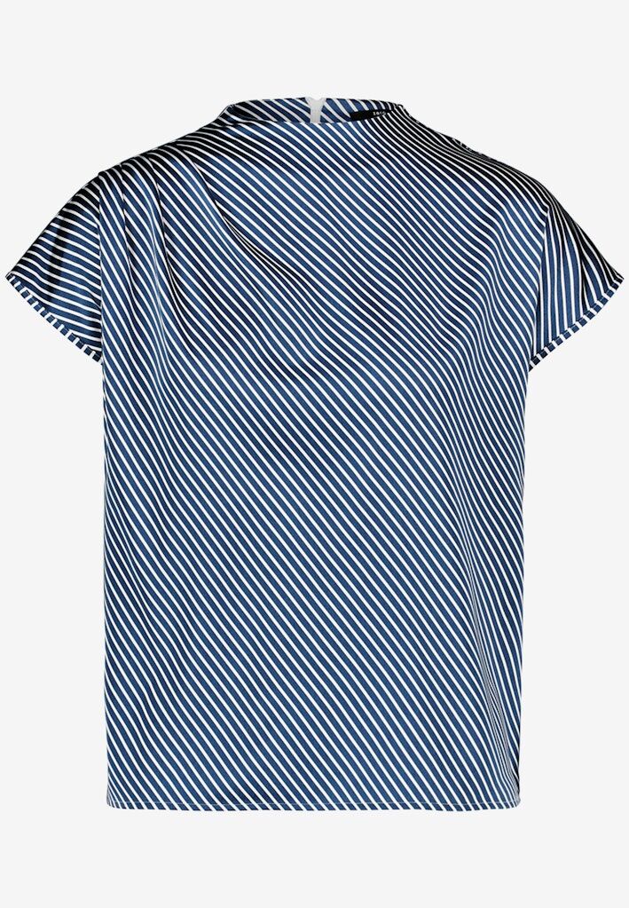 Satinbluse mit Streifen