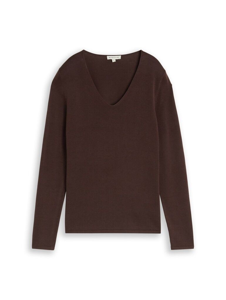 Strickpullover mit V-Ausschnitt
