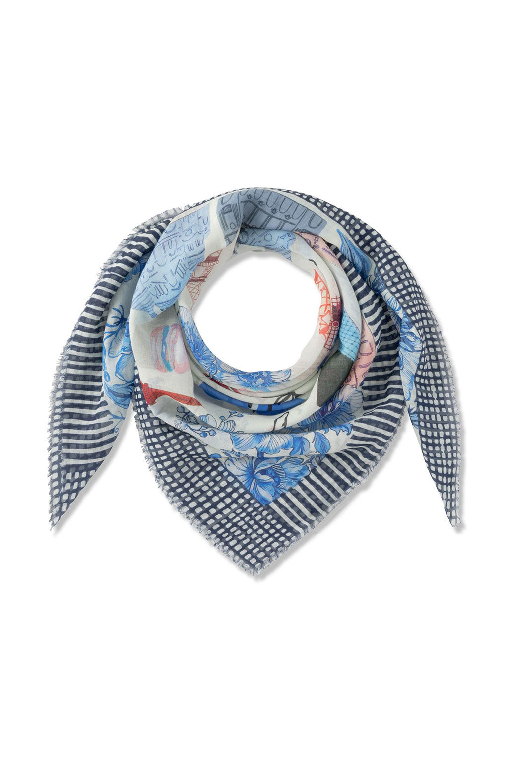 Dreieckstuch mit Paris-Print Dreieckstuch mit Paris-Print