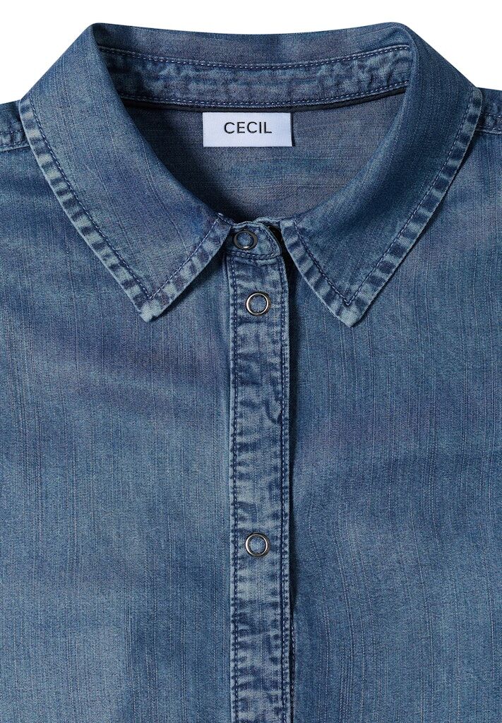 Hemdbluse im Denim-Look