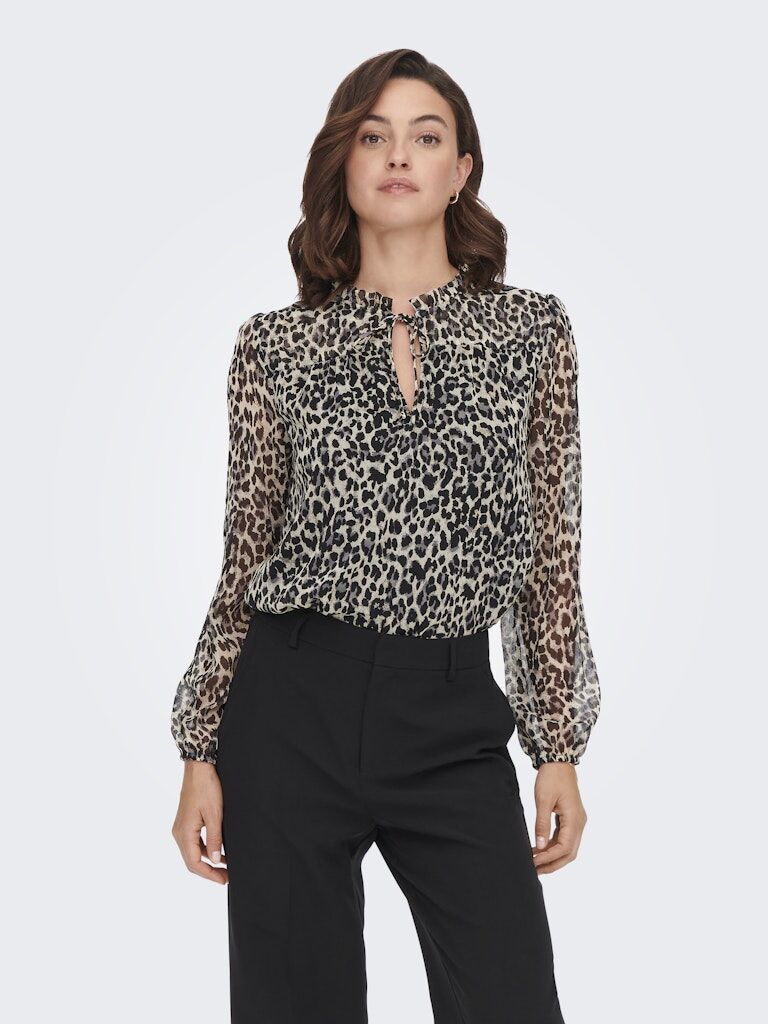 Only Bluse mit Leoprint Only Bluse mit Leoprint
