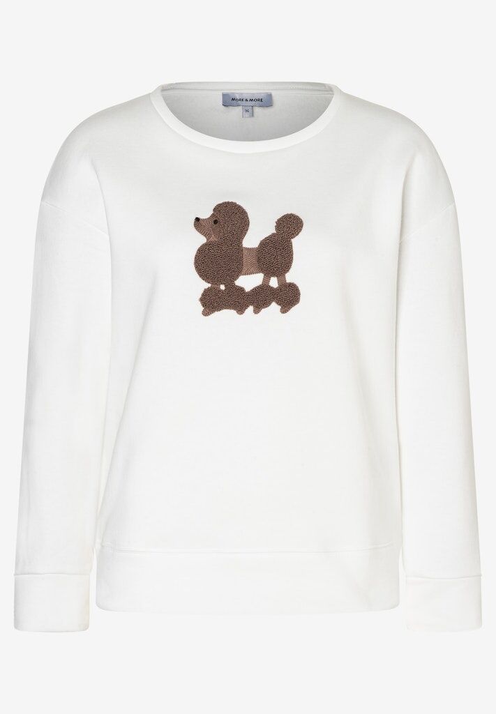 Sweatshirt mit Pudel-Applikation