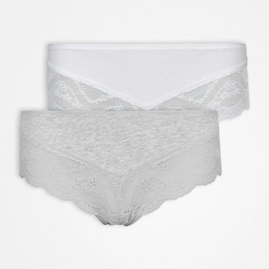 Snocks 2er Set Hipster Panties mit Spitze