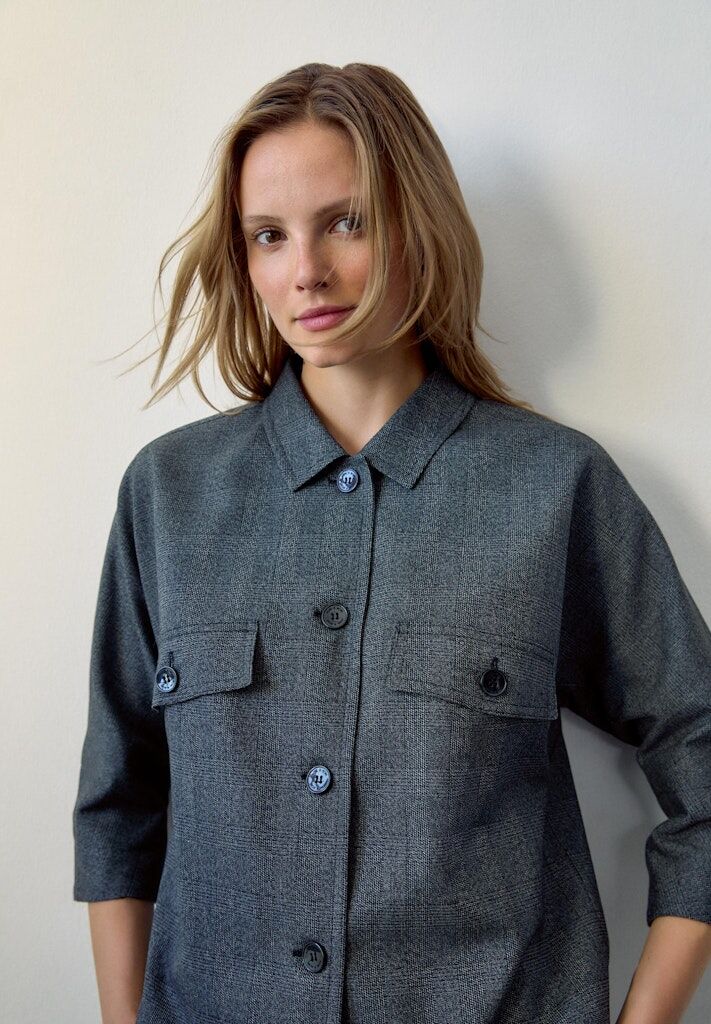 karierte Blazerjacke