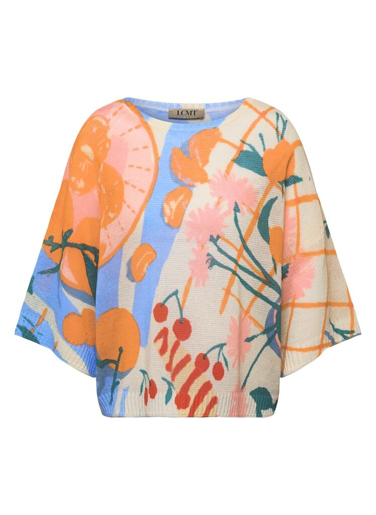 Strickpullover mit Alloverprint