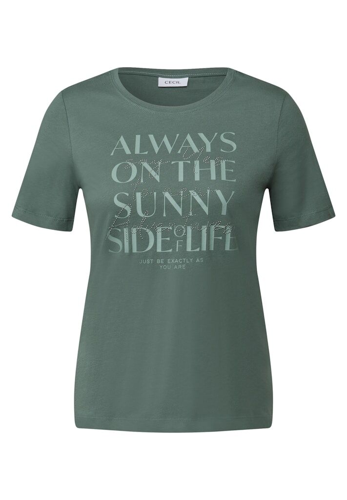 Cecil Shirt mit Wording Artwork