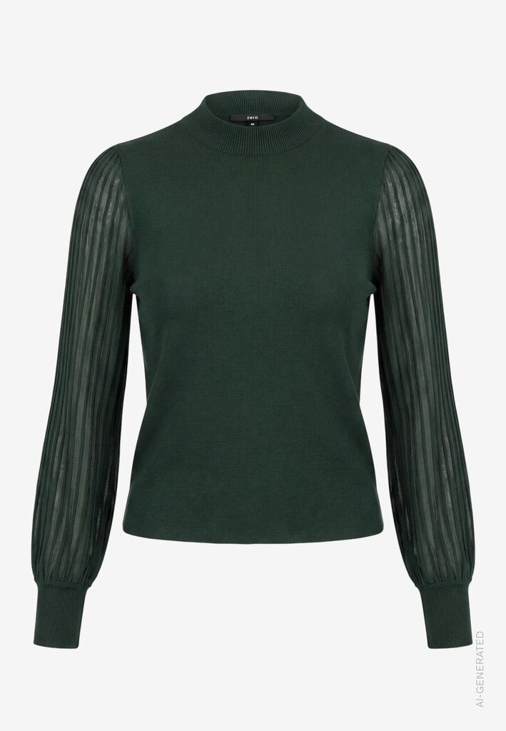 Pullover mit transparenten Ärmeln