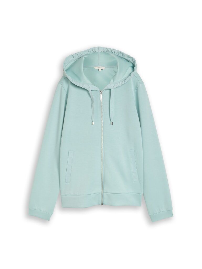 Hoodie Sweatjacke aus Scuba