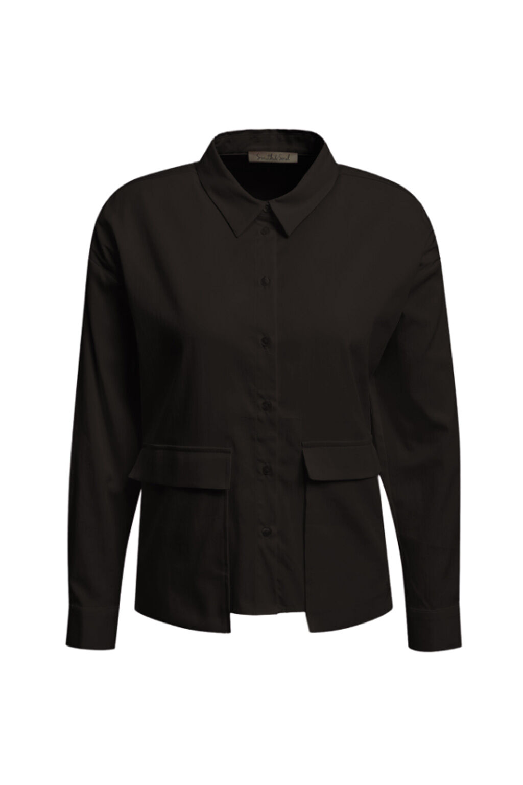 Bluse mit Fronttasche Bluse mit Fronttasche