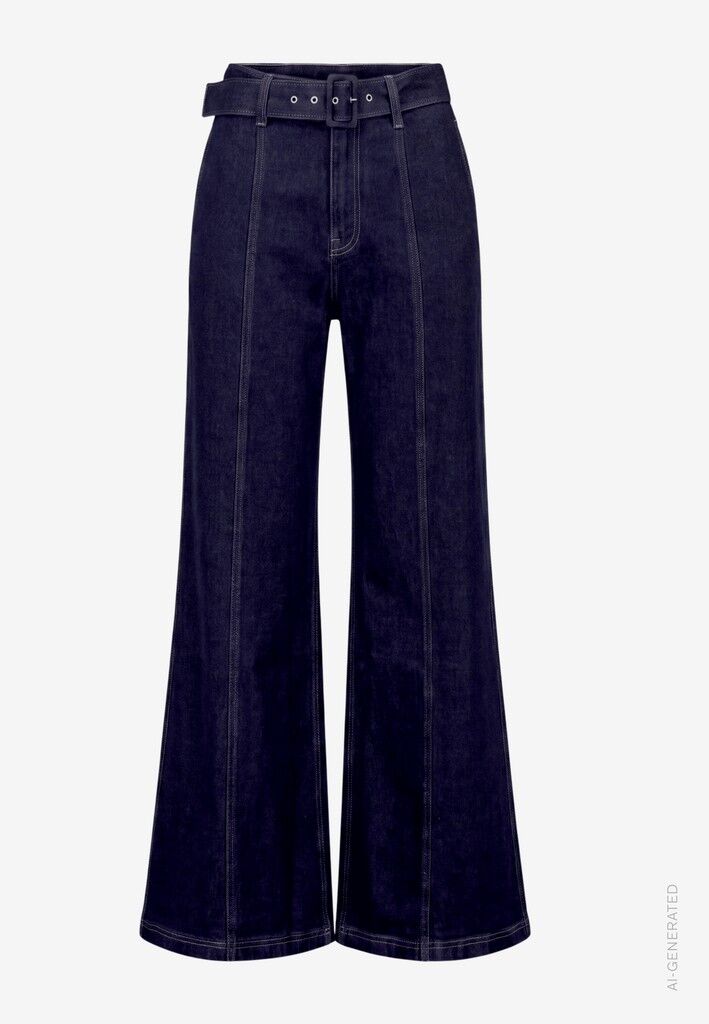 High-Waist Jeans mit Gürtel