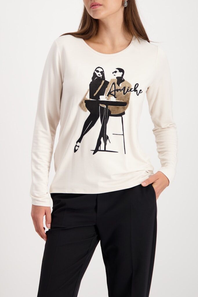 Langarmshirt mit Frontprint