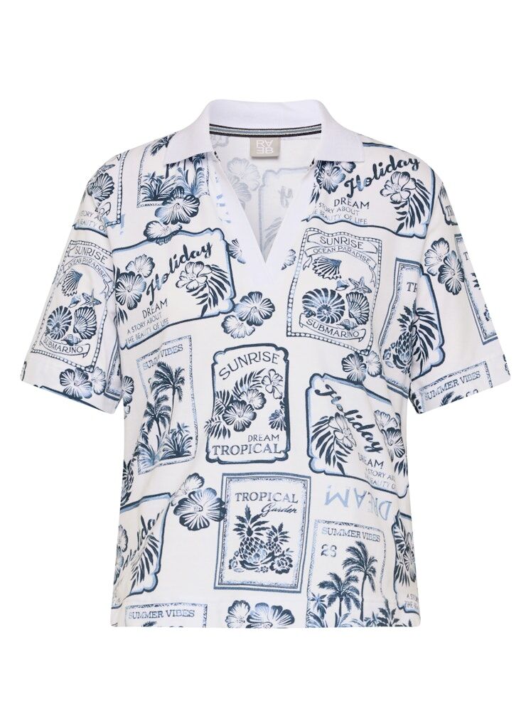 Poloshirt mit Allover-Print