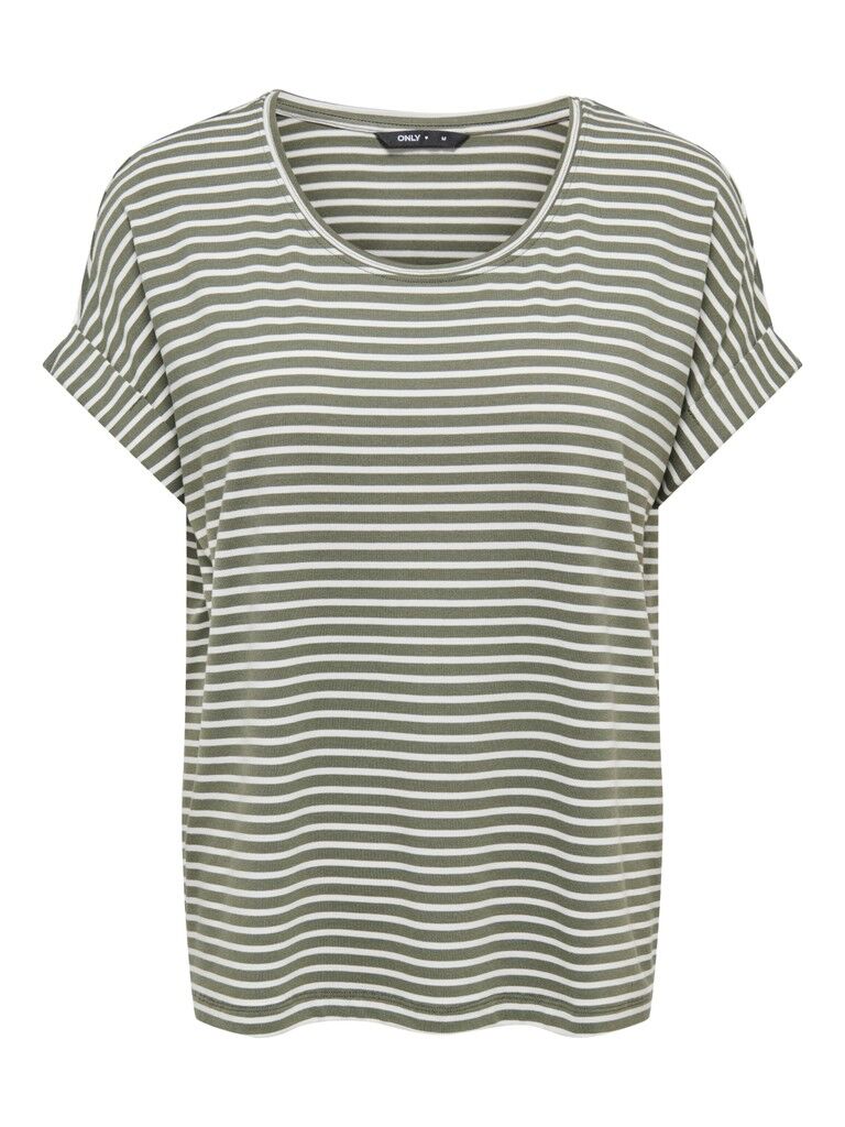 ONLMOSTER STRIPE S/S O-NECK TOP JRS NOOS