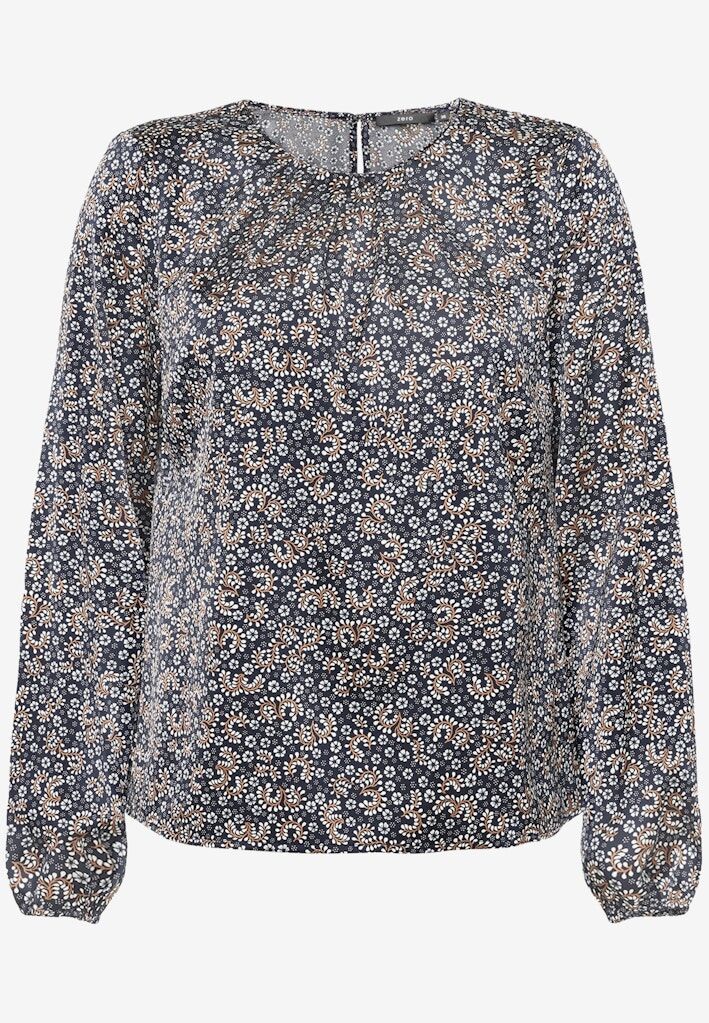 Satinbluse mit floralem Print