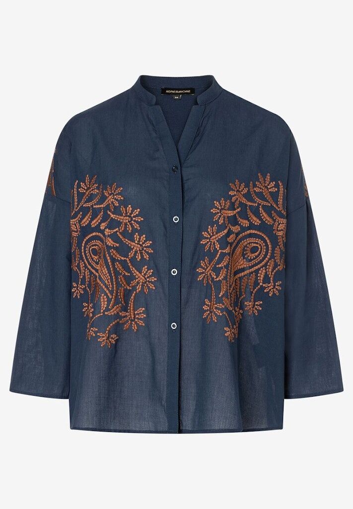 More & More Bluse mit Stickerei