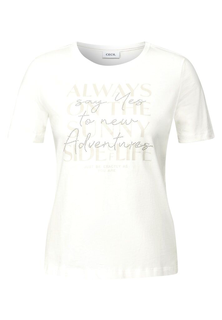 Cecil Shirt mit Wording Artwork