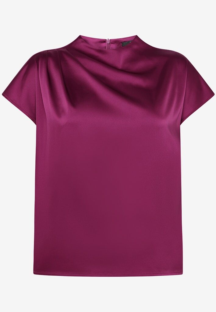 Satin-Bluse mit Kragen Satin-Bluse mit Kragen