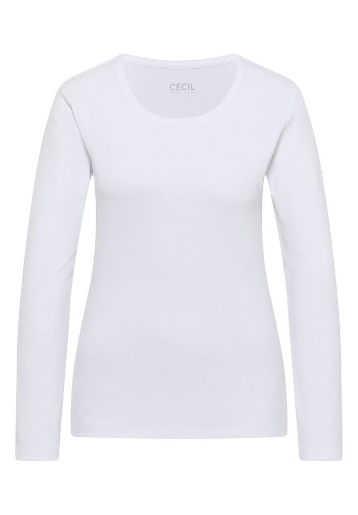 Basic Langarm Shirt mit Rundhals