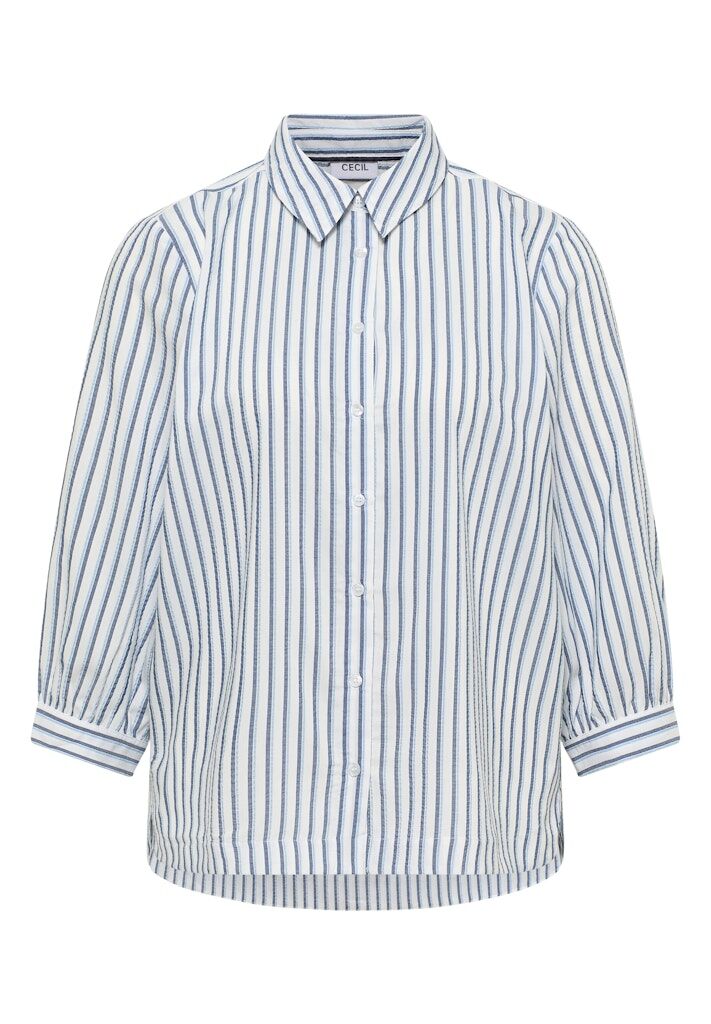 Bluse in Seersucker Qualität