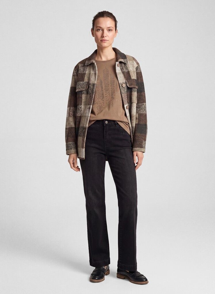 Karo-Jacke mit Brusttaschen