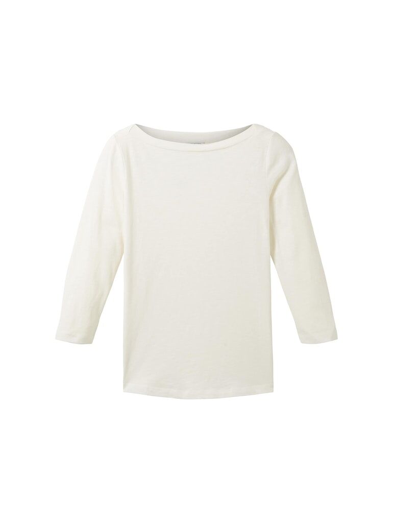 Basic Longsleeve mit 3/4-Arm aus Baumwolle Basic Longsleeve mit 3/4-Arm aus Baumwolle