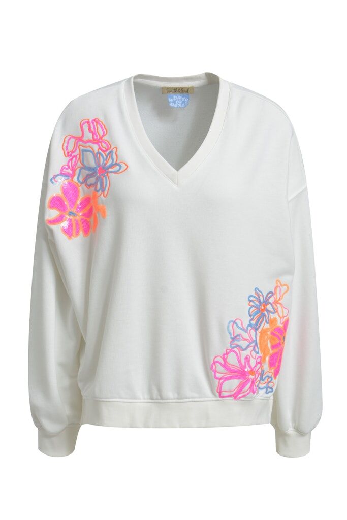 Sweatshirt mit V-Ausschnitt Sweatshirt mit V-Ausschnitt