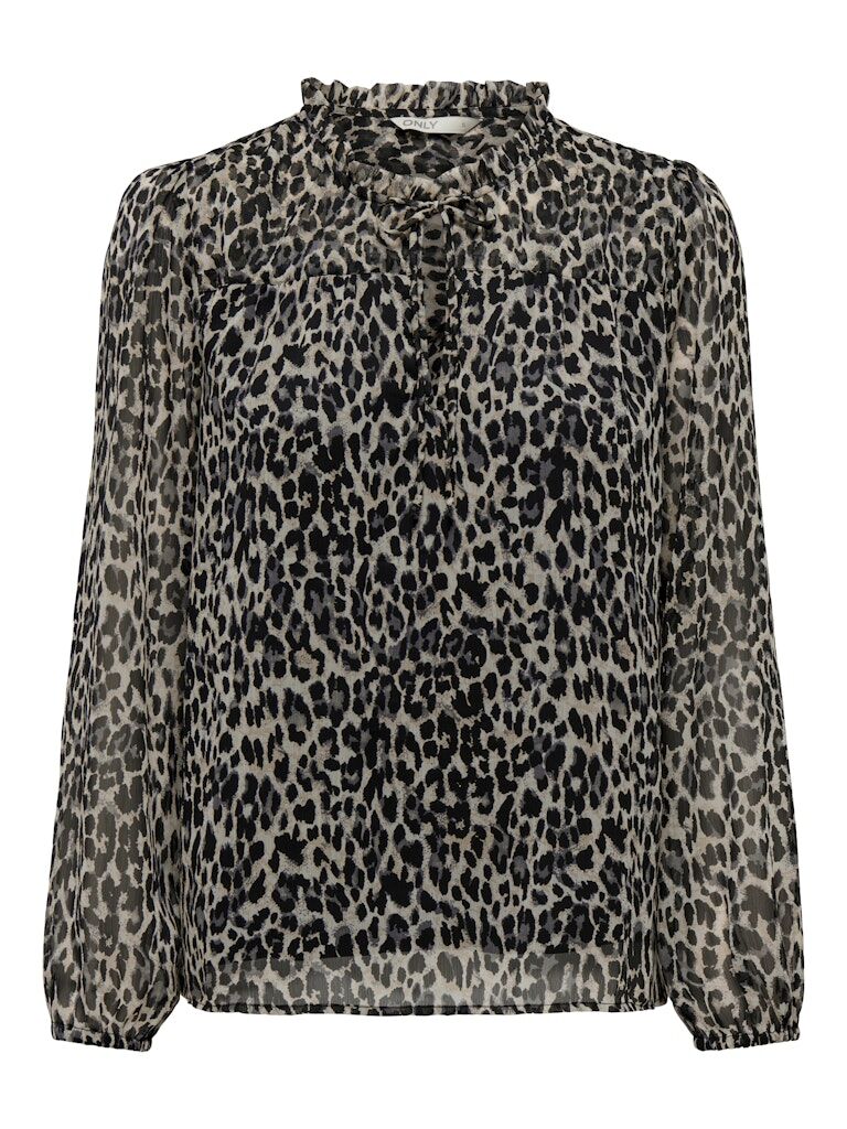 Only Bluse mit Leoprint