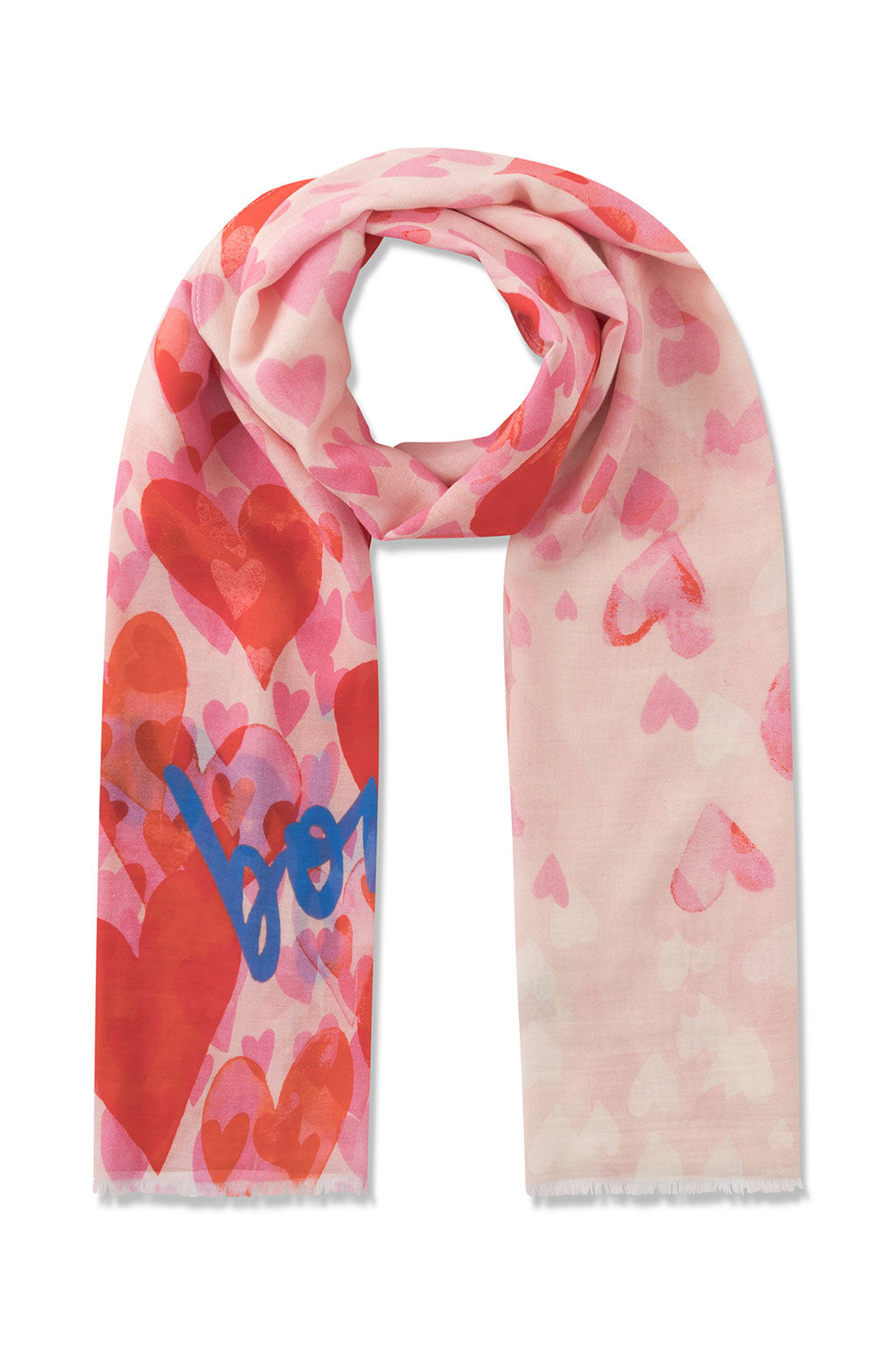 Schal mit Herz-Muster