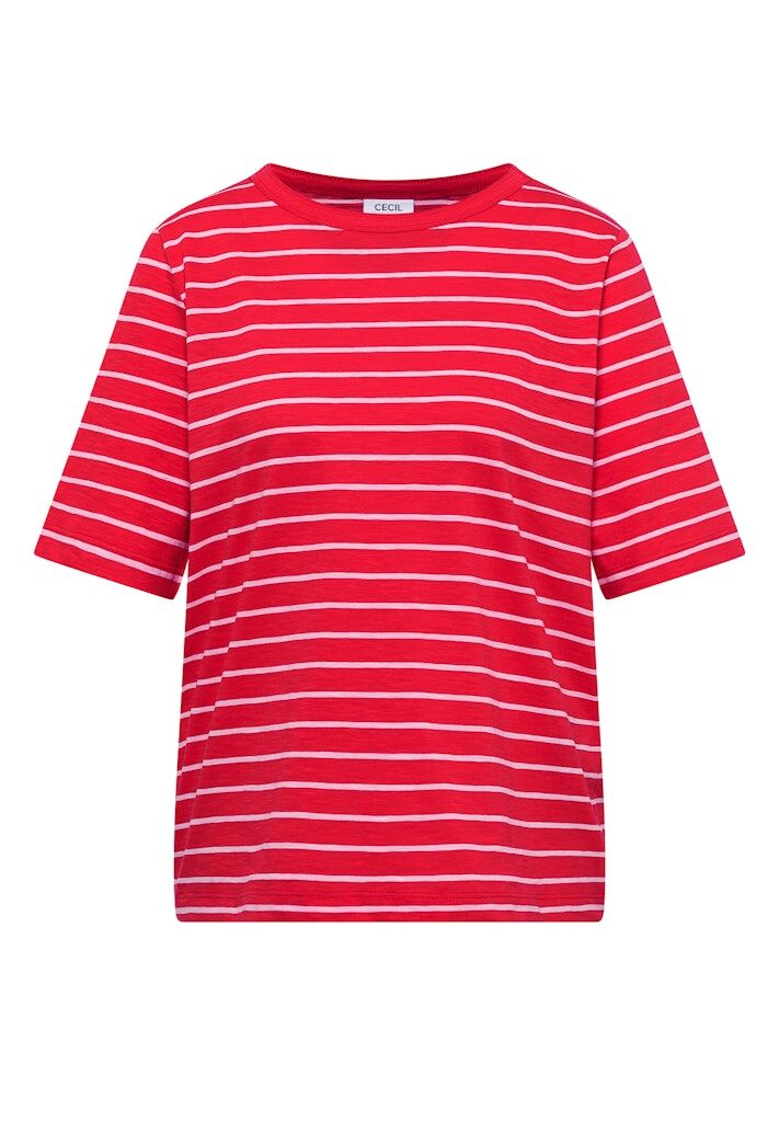 T-Shirt mit Boatneck und Streifen T-Shirt mit Boatneck und Streifen