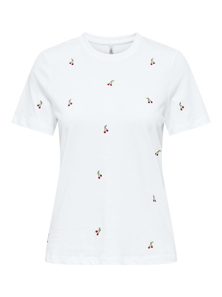 Only T-Shirt Ketty mit Kirschen Aufdruck Only T-Shirt Ketty mit Kirschen Aufdruck