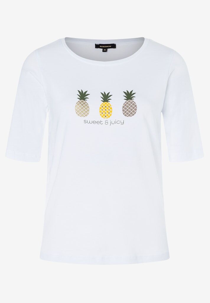 More & More T-Shirt mit Ananas-Frontprint